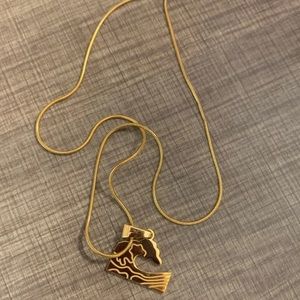 Ocean wave pendant necklace